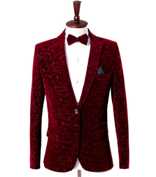 2 piece velvet print 1 button suit slim fit wedding prom party suits blazer tux trousers suit, White;black
2 piece velvet print 1 button suit slim fit wedding prom party suits blazer tux trousers suit, White;black