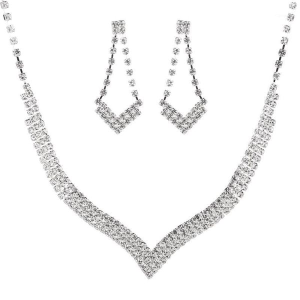 earrings & necklace gu189 romantic v-shaped shiny silver-plated crystal bridal jewelry 2-piece set wedding earring
earrings & necklace gu189 romantic v-shaped shiny silver-plated crystal bridal jewelry 2-piece set wedding earring