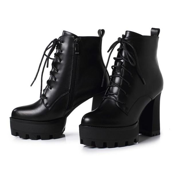 boots 2021 autumn winter cowhide black round head water table super high heel thick lace up women's short
boots 2021 autumn winter cowhide black round head water table super high heel thick lace up women's short