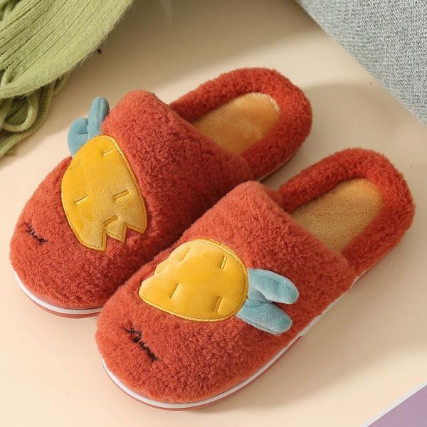slippers 2021 cartoon carrot women faux fur house winter warm plush shoes couples thick bottom bedroom outdoor non-slip slides, Black
slippers 2021 cartoon carrot women faux fur house winter warm plush shoes couples thick bottom bedroom outdoor non-slip slides, Black