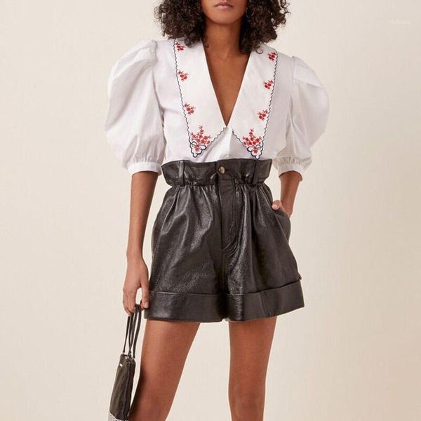 women's blouses & shirts linglewei leisure time short sleeve dress female pattern decorative border v-neck lace collar jacket, White
women's blouses & shirts linglewei leisure time short sleeve dress female pattern decorative border v-neck lace collar jacket, White