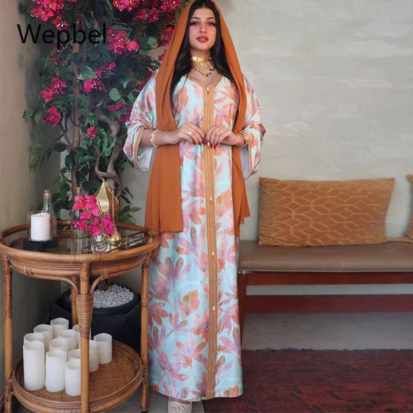 ethnic clothing wepbel islamic kaftan abaya middle east muslim clothes printed long dress women v-neck sleeve, Red
ethnic clothing wepbel islamic kaftan abaya middle east muslim clothes printed long dress women v-neck sleeve, Red