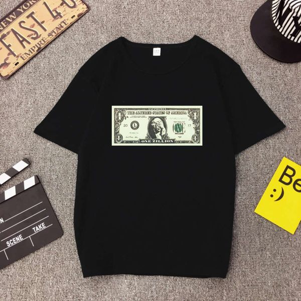women's t-shirt south korea ins harajuku bf banknote printed short korean ulzzang student loose half sleeve 1wcm, White
women's t-shirt south korea ins harajuku bf banknote printed short korean ulzzang student loose half sleeve 1wcm, White