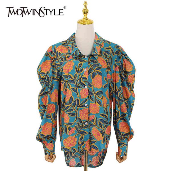 casual print shirts for women lapel puff long sleeve straight vintage hit color blouses female spring clothing 210524, White
casual print shirts for women lapel puff long sleeve straight vintage hit color blouses female spring clothing 210524, White