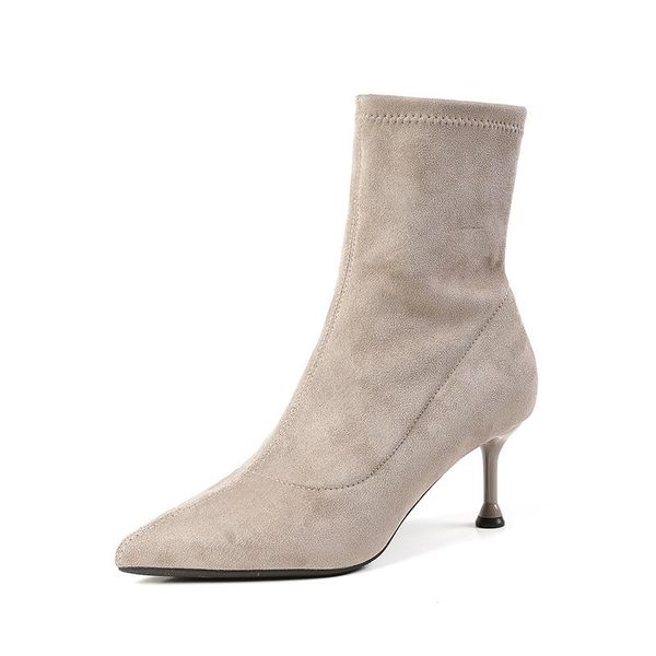 boots autumn and winter mid-tube pointed sleeve suede stiletto all-match high-heeled shoes plus cashmere thin mid-tubeboots, Black
boots autumn and winter mid-tube pointed sleeve suede stiletto all-match high-heeled shoes plus cashmere thin mid-tubeboots, Black