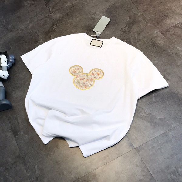 design clothing gold thread patch big ear t-shirt couple's same cartoon half sleeve ins korean version age reduction bronzing qingdao, White
design clothing gold thread patch big ear t-shirt couple's same cartoon half sleeve ins korean version age reduction bronzing qingdao, White