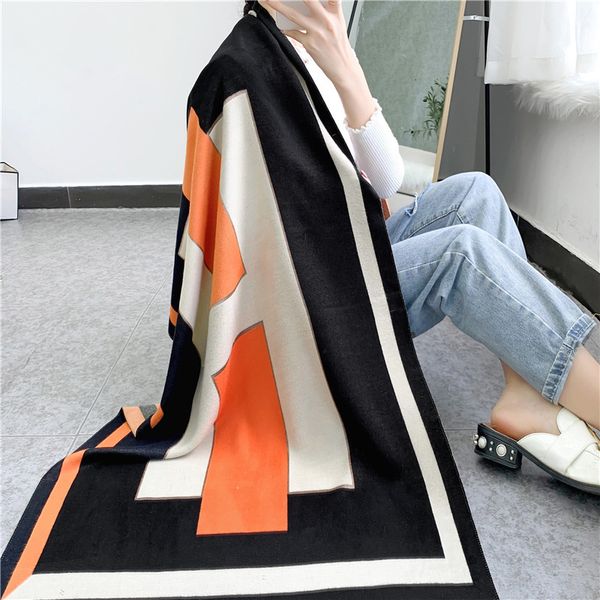 tippet muffler scarf imitation cashmere scarf female autumn winter korean version versatile air conditioning room shawl long warm h letter b, Blue;gray
tippet muffler scarf imitation cashmere scarf female autumn winter korean version versatile air conditioning room shawl long warm h letter b, Blue;gray