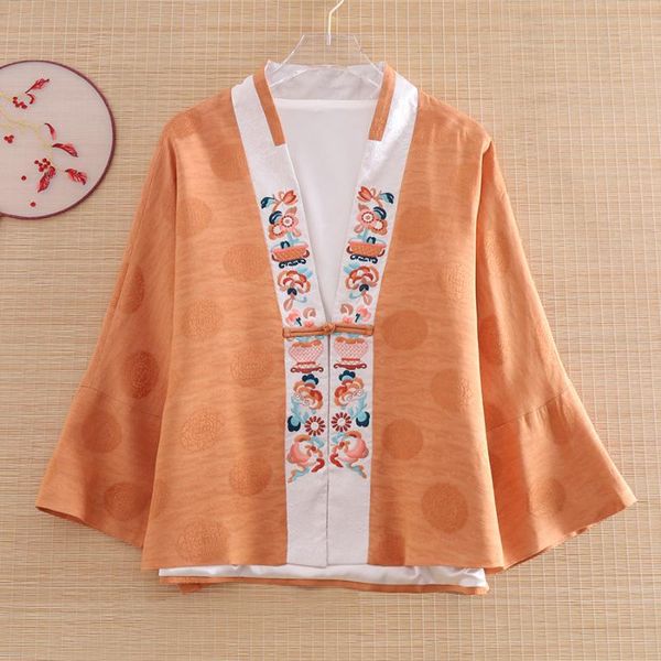 ethnic clothing women autumn embroidered chinese style vintage loose short coat 3/4 sleeve lady a buckle casual jacket female s-xxl, Red
ethnic clothing women autumn embroidered chinese style vintage loose short coat 3/4 sleeve lady a buckle casual jacket female s-xxl, Red