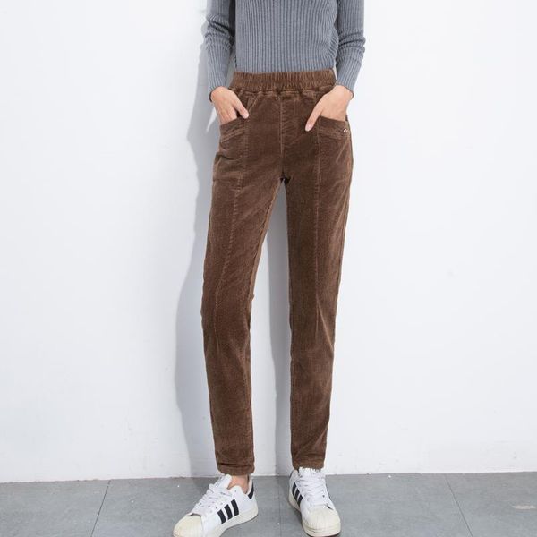 women's pants & capris autumn and winter corduroy plus velvet size loose with high elastic waist harem, Black;white
women's pants & capris autumn and winter corduroy plus velvet size loose with high elastic waist harem, Black;white