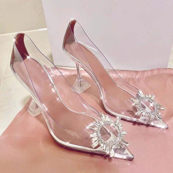 holiday women transparent high heel dress shoes pointed toe fashion luxury sandals diamond flowers design famous pvc sandal, Black
holiday women transparent high heel dress shoes pointed toe fashion luxury sandals diamond flowers design famous pvc sandal, Black