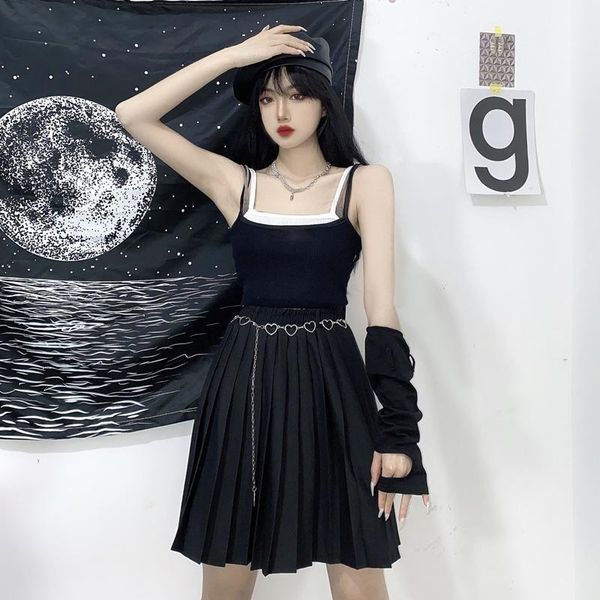 high waisted gothic skirt with heart chain for women 2021 summer clothing womens mini pleated skirts girls punk streetwear, Black
high waisted gothic skirt with heart chain for women 2021 summer clothing womens mini pleated skirts girls punk streetwear, Black