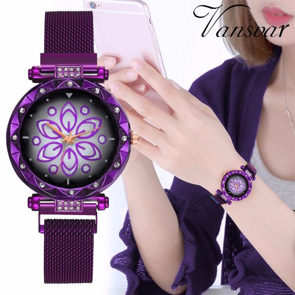 wristwatches fashion magnet watches women luxury diamond flower stainless steel mesh belt quartz watch clock relogio feminino, Slivery;brown
wristwatches fashion magnet watches women luxury diamond flower stainless steel mesh belt quartz watch clock relogio feminino, Slivery;brown