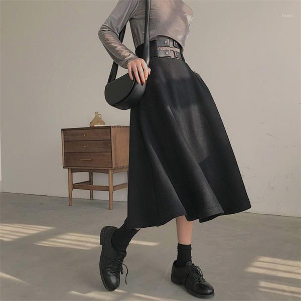 skirts fashion vintage a-line woolen high waist belt slim autumn winter women's office ladies black retro1
skirts fashion vintage a-line woolen high waist belt slim autumn winter women's office ladies black retro1