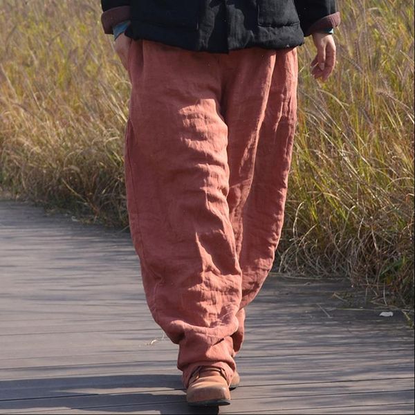 winter wide leg cotton women capri linen warm trouser solid color elastic waist pockets vintage female, Black;white
winter wide leg cotton women capri linen warm trouser solid color elastic waist pockets vintage female, Black;white