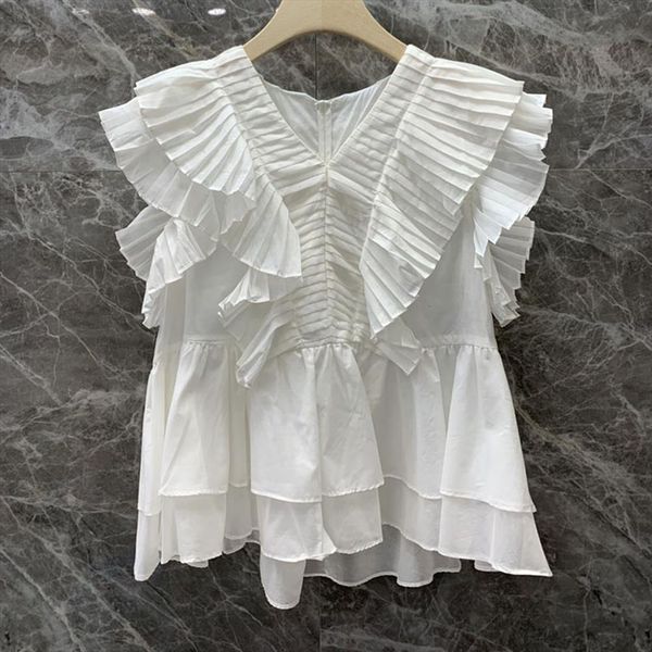 white ruffles casual summer women blouses korean janpan style pleated office lady work pullover
white ruffles casual summer women blouses korean janpan style pleated office lady work pullover
