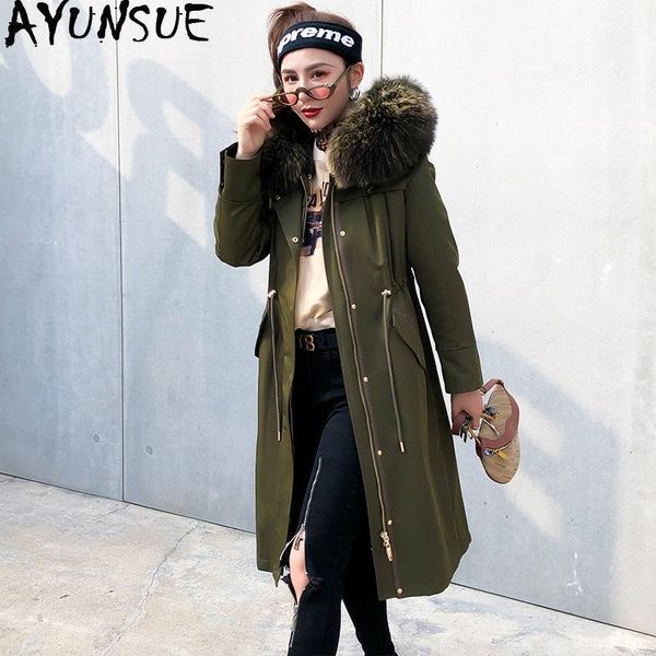 natural fur liner parka women clothes 2021 autumn winter jacket raccoon collar long trench coat my35771, Black
natural fur liner parka women clothes 2021 autumn winter jacket raccoon collar long trench coat my35771, Black