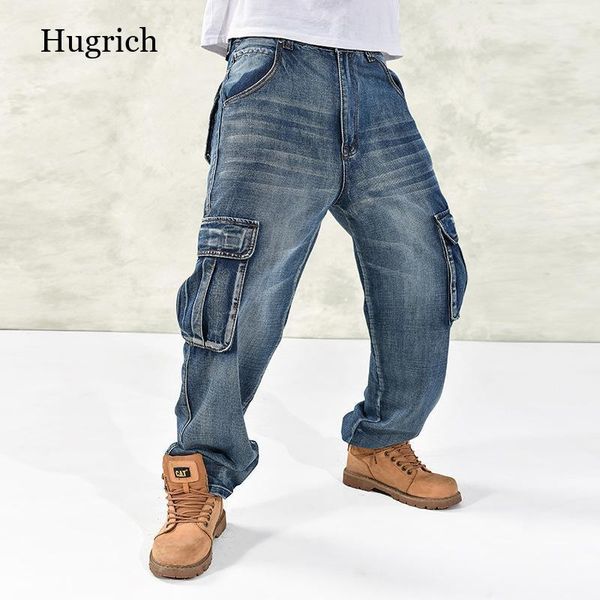 men's jeans men casual cargo pants with multi pockets loose fit hip hop denim trousers for male baggy plus size 30-46, Blue
men's jeans men casual cargo pants with multi pockets loose fit hip hop denim trousers for male baggy plus size 30-46, Blue