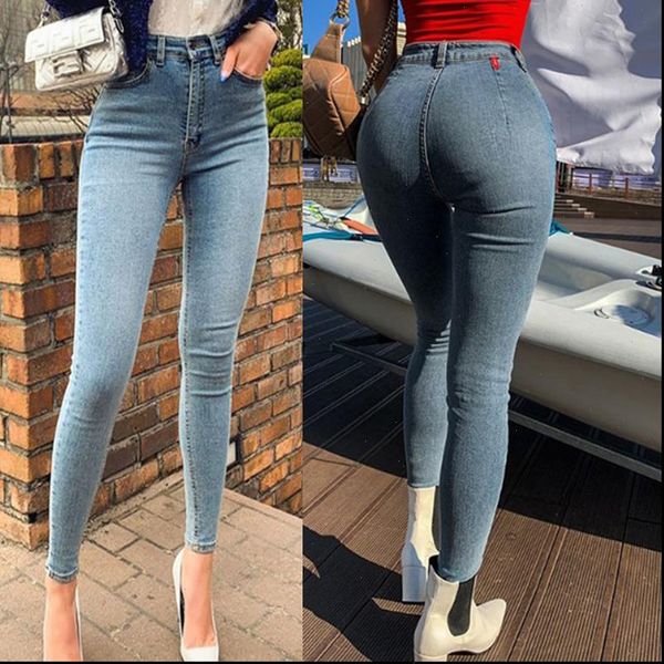 lente herfst vrouwen hoge women jeans taille stretch skinny denim broek vintage blauw gewassen elastische slanke wrap hip potlood, Blue
lente herfst vrouwen hoge women jeans taille stretch skinny denim broek vintage blauw gewassen elastische slanke wrap hip potlood, Blue