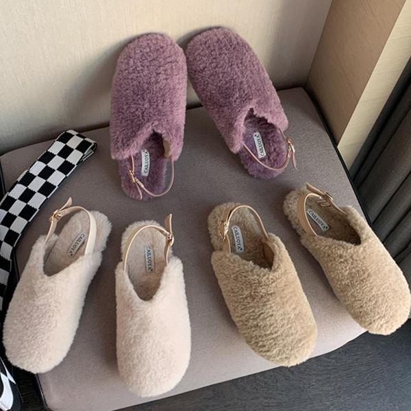 sandals winter women mules furry slippers flats female casual outside short plush shoes fashion ladies fur, Black
sandals winter women mules furry slippers flats female casual outside short plush shoes fashion ladies fur, Black