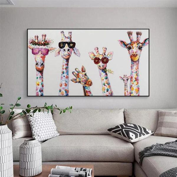 paintings colorful giraffe family wearing glasses graffiti art print on canvas painting kids room wall picture home decoration poster
paintings colorful giraffe family wearing glasses graffiti art print on canvas painting kids room wall picture home decoration poster