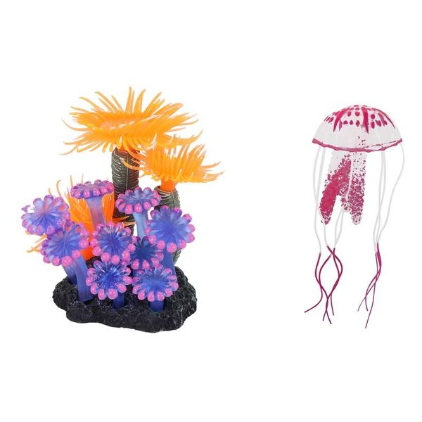 domire pink glowing effect artificial fake jellyfish with fish aquarium soft resin coral tank decorations
domire pink glowing effect artificial fake jellyfish with fish aquarium soft resin coral tank decorations