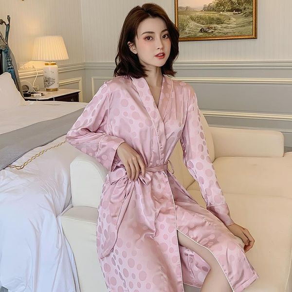 spring lady print polka dot kimono bathrobe v-neck rayon bath lingerie robe full sleeve mid-length loungewear home dress women's sleepw, Black;red
spring lady print polka dot kimono bathrobe v-neck rayon bath lingerie robe full sleeve mid-length loungewear home dress women's sleepw, Black;red