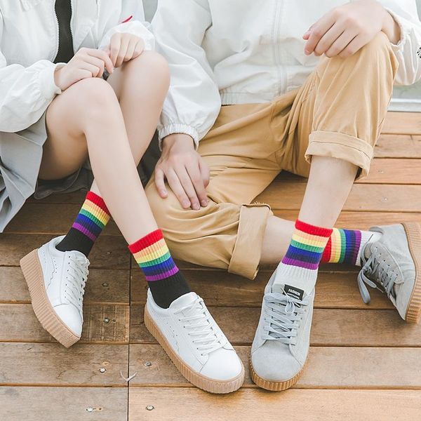 socks & hosiery instime 1 pair rainbow color women cotton striped couple crew size 36-43, Black;white
socks & hosiery instime 1 pair rainbow color women cotton striped couple crew size 36-43, Black;white