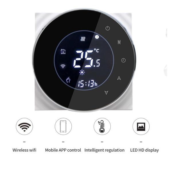 smart home control round wifi thermostat controller with touch screen for underfloor heating system app remote mkbht-6000
smart home control round wifi thermostat controller with touch screen for underfloor heating system app remote mkbht-6000