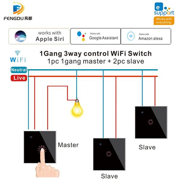 smart home control ewelink 3pcs/set 1/2/3 gang 3 way wifi switch,touch glass wall light switches compatible alexa google
smart home control ewelink 3pcs/set 1/2/3 gang 3 way wifi switch,touch glass wall light switches compatible alexa google