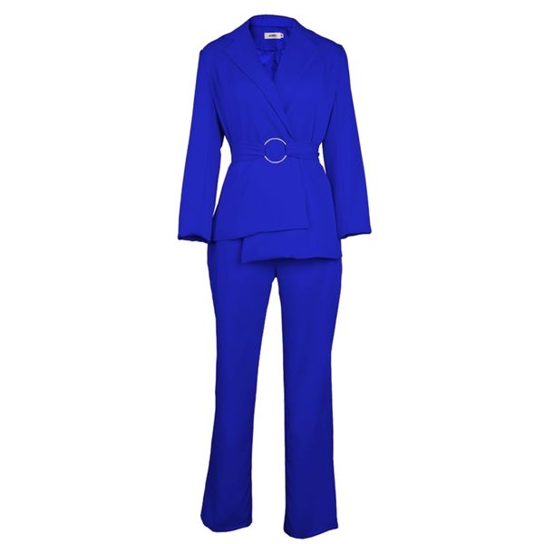 office lady two pieces set blazer elegant waist belt and wide leg pants fall jacket business suits ladies plus size xxl trousers 210527, White
office lady two pieces set blazer elegant waist belt and wide leg pants fall jacket business suits ladies plus size xxl trousers 210527, White