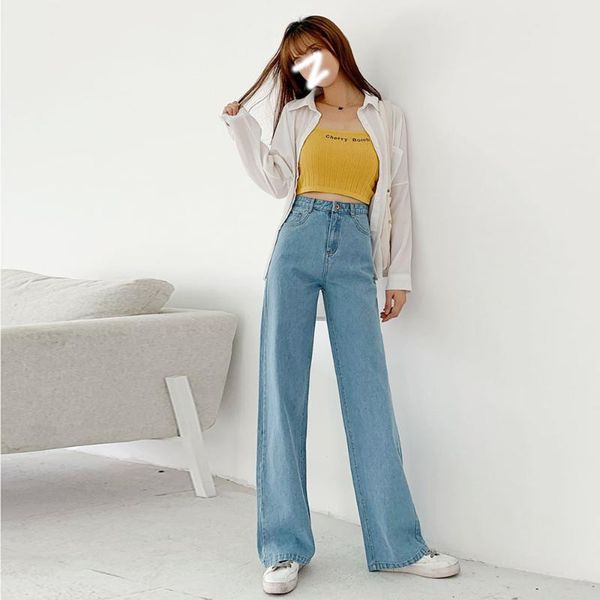 women's jeans woman high waist clothes wide leg denim clothing 2021 100% cotton harajuku straight slim loose long pants, Blue
women's jeans woman high waist clothes wide leg denim clothing 2021 100% cotton harajuku straight slim loose long pants, Blue