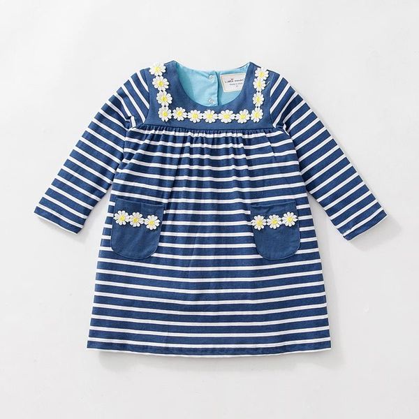 girl's dresses little maven spring autumn children long-sleeved o-neck blue striped floral pocket knitted soft cotton girls casual, Red;yellow
girl's dresses little maven spring autumn children long-sleeved o-neck blue striped floral pocket knitted soft cotton girls casual, Red;yellow