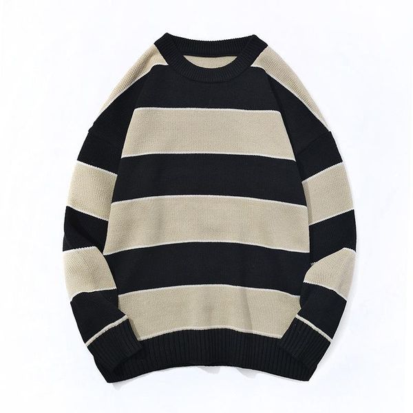 men's sweaters black vintage striped knitted sweater men hip hop streetwear harajuku oversized pullover korean fashion clothes xxl, White;black
men's sweaters black vintage striped knitted sweater men hip hop streetwear harajuku oversized pullover korean fashion clothes xxl, White;black