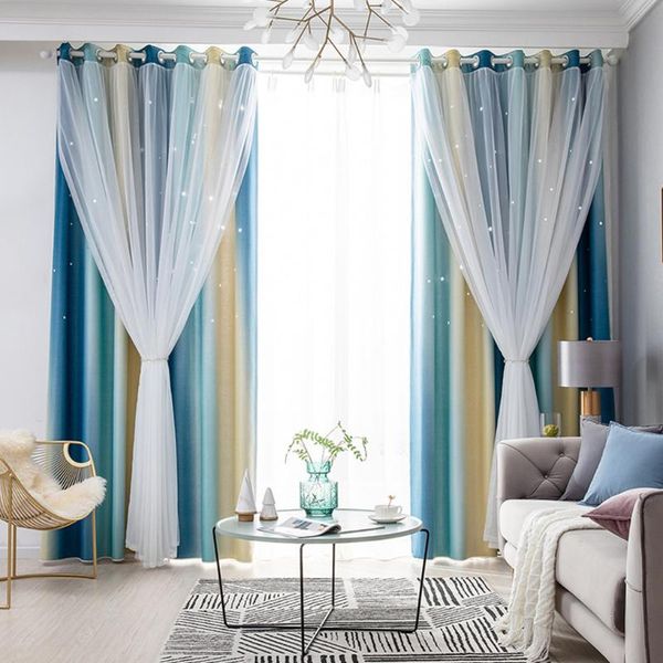 curtain & drapes hollow-out star 2 layer gradient full shading polyester fiber window blackout drape for bedroom living room
curtain & drapes hollow-out star 2 layer gradient full shading polyester fiber window blackout drape for bedroom living room