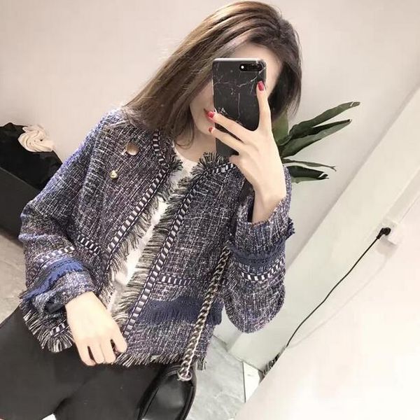 women's jackets 2021 autumn winter small fragrant tweed jacket coat women cardigan long sleeve tassels fringed short outwear df476, Black;brown
women's jackets 2021 autumn winter small fragrant tweed jacket coat women cardigan long sleeve tassels fringed short outwear df476, Black;brown