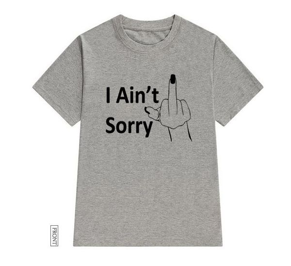women's t-shirt i ain't sorry print women tshirt cotton casual funny t shirt lady yong girl tee 5 colors drop ship p860, White
women's t-shirt i ain't sorry print women tshirt cotton casual funny t shirt lady yong girl tee 5 colors drop ship p860, White