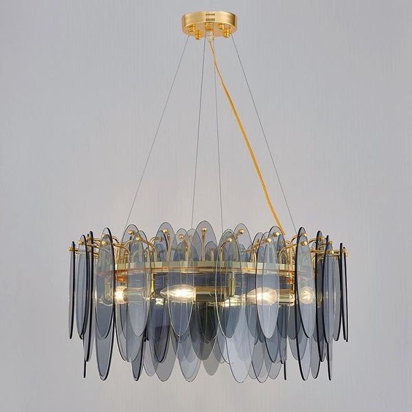 modern living room chandelier hanging smoky gray/multicolor glass round bedroom dining decor light fixtures chandeliers
modern living room chandelier hanging smoky gray/multicolor glass round bedroom dining decor light fixtures chandeliers