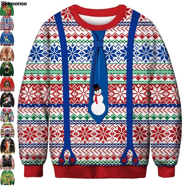 men's sweaters men women christmas sweater 3d funny snowman printed ugly pullover holiday xmas sweatshirt couple jumpers, White;black
men's sweaters men women christmas sweater 3d funny snowman printed ugly pullover holiday xmas sweatshirt couple jumpers, White;black