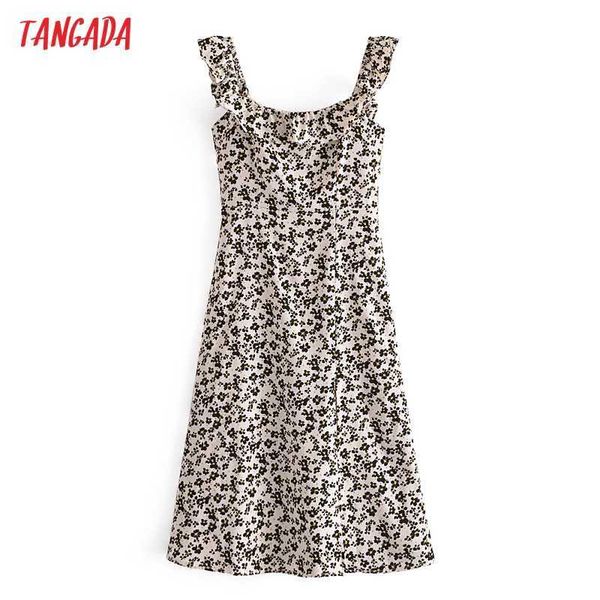tangada fashion women flowers print ruffles strap dress sleeveless backless female casual midi dress qn128 210609, Black;gray
tangada fashion women flowers print ruffles strap dress sleeveless backless female casual midi dress qn128 210609, Black;gray