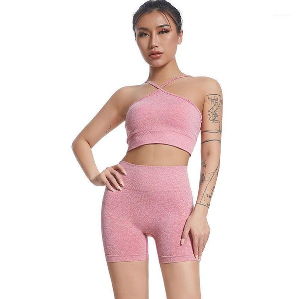 yoga outfit tight fitting seamless fitness sports bra and shorts set cross camisole suit clothing gym women
yoga outfit tight fitting seamless fitness sports bra and shorts set cross camisole suit clothing gym women