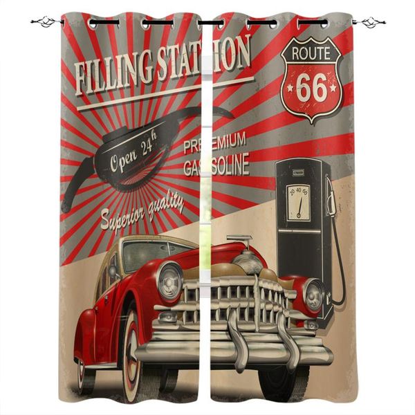 retro car poster route 66 curtain for living room kids decoration bedroom window treatment drapes &
retro car poster route 66 curtain for living room kids decoration bedroom window treatment drapes &