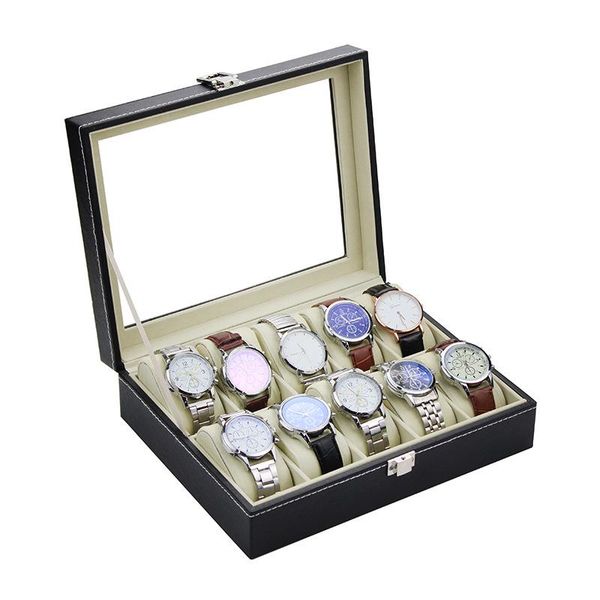 watch boxes & cases 10 / 12 grids pu leather box case collector holder organizer for clock watches jewelry display storage glass d20, Black;blue
watch boxes & cases 10 / 12 grids pu leather box case collector holder organizer for clock watches jewelry display storage glass d20, Black;blue