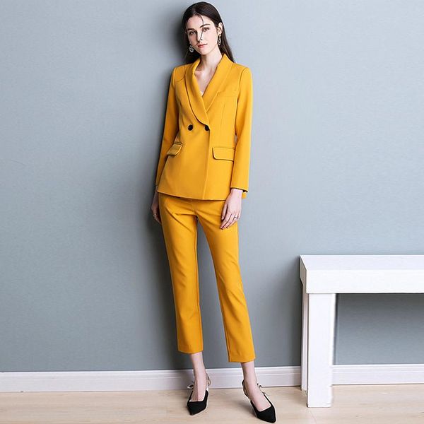two piece dress suits women pieces set 70% polyester blended single button long suit ankle-length pants simple design elegant style, White
two piece dress suits women pieces set 70% polyester blended single button long suit ankle-length pants simple design elegant style, White