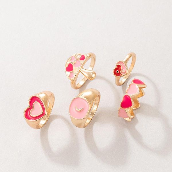 wedding rings ins fashion ring pink love heart moon mushroom tai chi pattern sweet for women girls metal set jewelry gifts, Slivery;golden
wedding rings ins fashion ring pink love heart moon mushroom tai chi pattern sweet for women girls metal set jewelry gifts, Slivery;golden