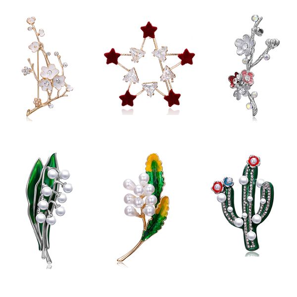 creative fashion plant pins and brooches jewelry cactus flower leaf pearl enamel brooch pin badge coat decoration for women giftdio chan con, Gray
creative fashion plant pins and brooches jewelry cactus flower leaf pearl enamel brooch pin badge coat decoration for women giftdio chan con, Gray