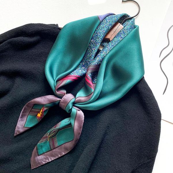 scarves 2021 spring summer women silk scarf square shawl and wrap lady hair neck plaid soft office bandana foulard 70cm, Blue;gray
scarves 2021 spring summer women silk scarf square shawl and wrap lady hair neck plaid soft office bandana foulard 70cm, Blue;gray