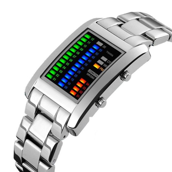 wristwatches watches mens stainless steel electronic wristwatch waterproof led digital sport watch for men clock relojes hombre, Slivery;brown
wristwatches watches mens stainless steel electronic wristwatch waterproof led digital sport watch for men clock relojes hombre, Slivery;brown