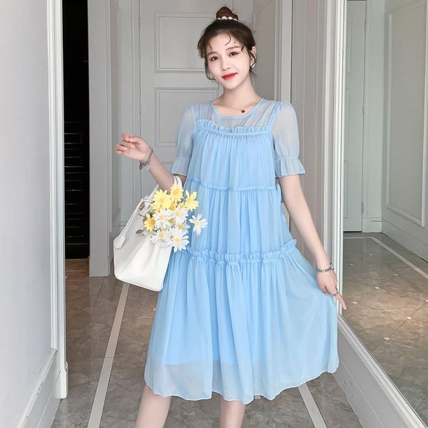 maternity dresses 55216# dress summer chiffon v neck short sleeves loose midi plus size pregnancy pregnant women mom, White
maternity dresses 55216# dress summer chiffon v neck short sleeves loose midi plus size pregnancy pregnant women mom, White