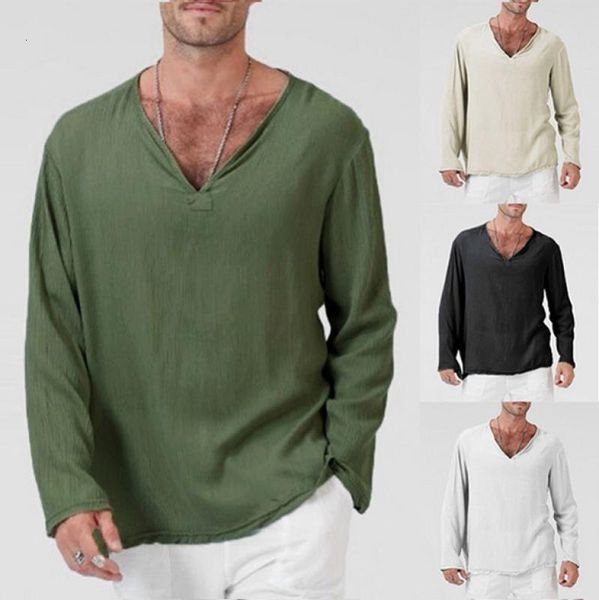 men's t-shirts v neck solid color long sleeve t shirt linen ethnic loose fashion casual tee i3gd, White;black
men's t-shirts v neck solid color long sleeve t shirt linen ethnic loose fashion casual tee i3gd, White;black