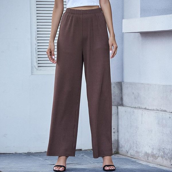 women's pants & capris autumn 2021 brown palazzo push up mujer elastic waist wide leg trousers high straight long slacks for women, Black;white
women's pants & capris autumn 2021 brown palazzo push up mujer elastic waist wide leg trousers high straight long slacks for women, Black;white